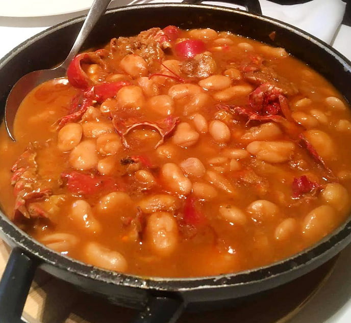bogavante con fabas