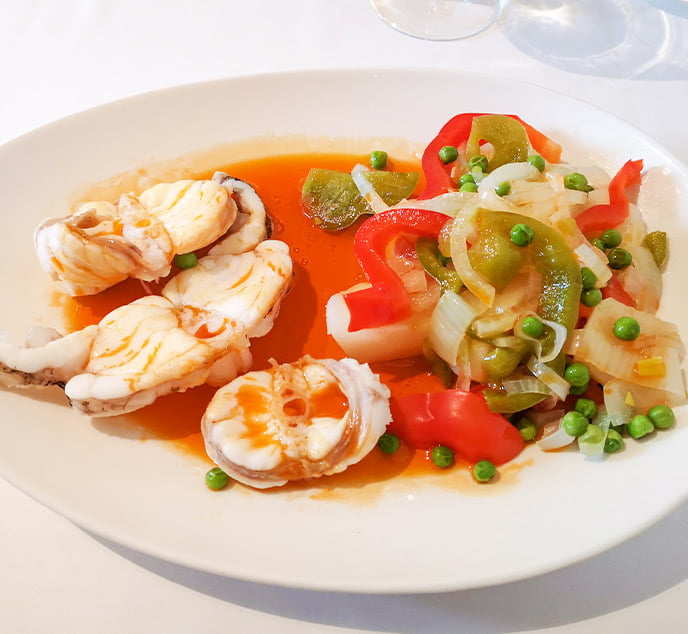 peixe a galega con verduras
